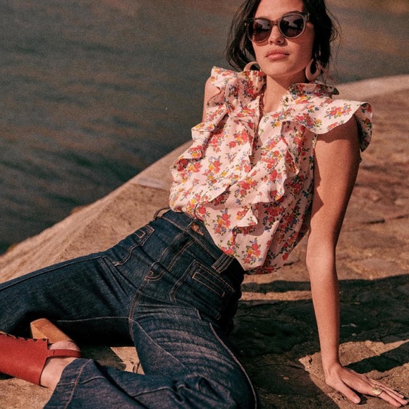 Sezane Tops - Sezane Chiara Shirt in Secret Garden